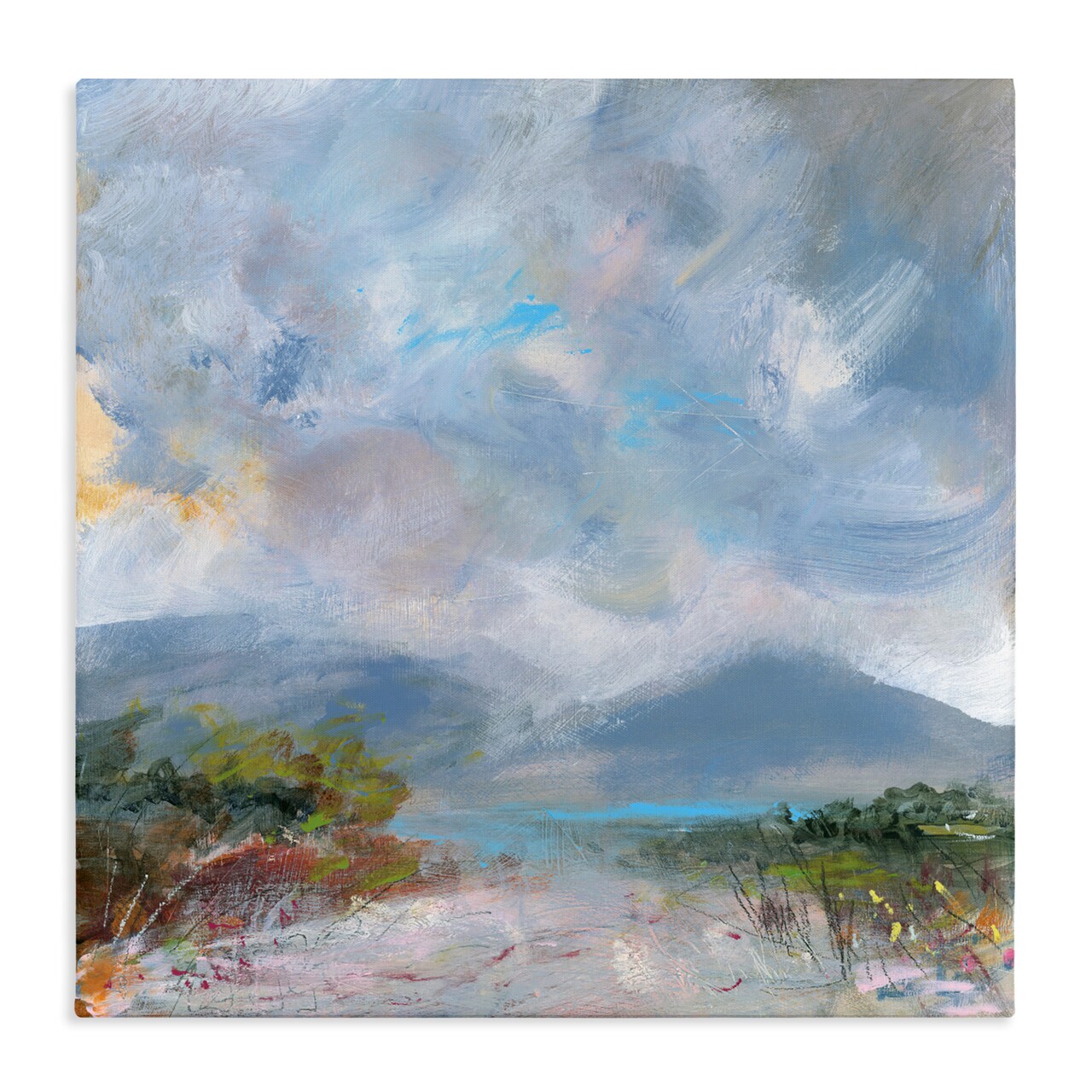 Stupell Industries Expressive Mountain Mists Canvas, design by Leslie Birch
